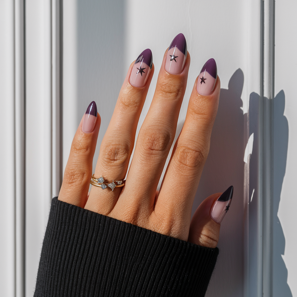 Elegant Purple nail design