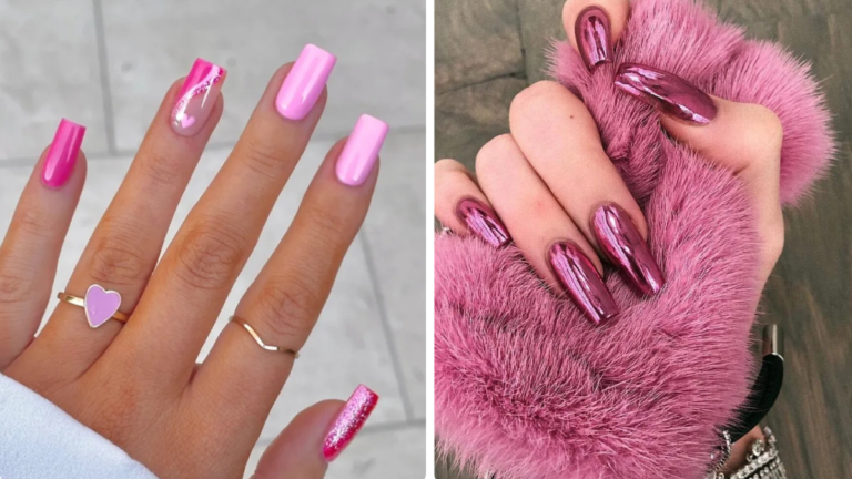 Pink Chrome Nail Designs