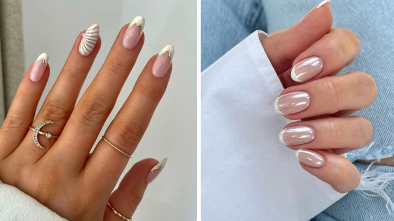 White Chrome Nail Designs