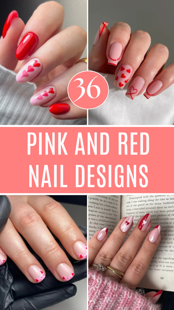 Pink and Red Nail Designs