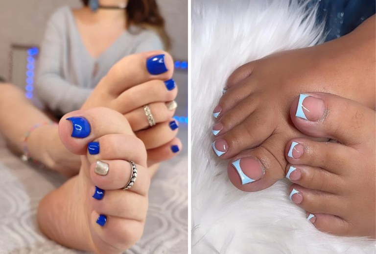 Blue toe Nail Designs