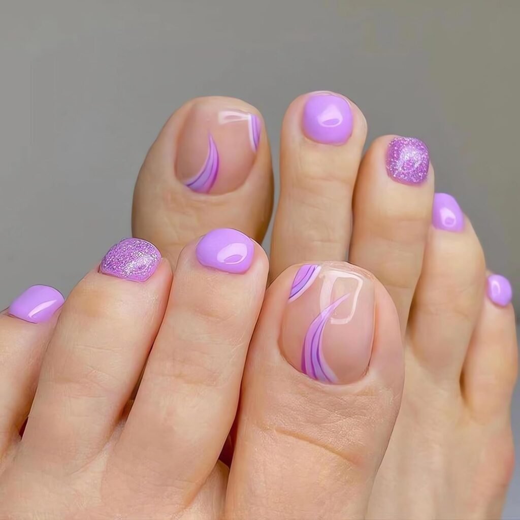Lilac Swirl with Glitter