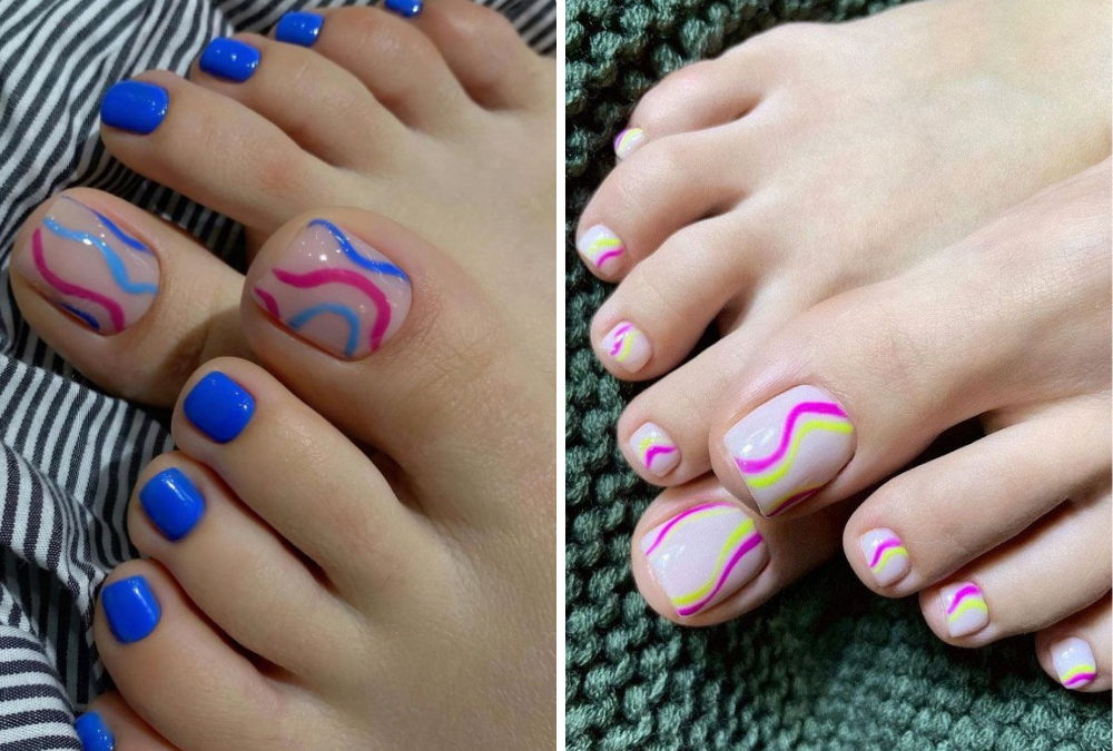 Swirl Toe Nail Ideas